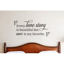 Every Love Story is Beautiful WALL Lettering Quote Vinyl Decal Sticker Removable