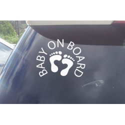 BABY ON BOARD SIGN CAR DECAL VINYL STICKER