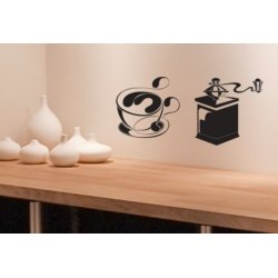 Coffee Tee Cup Mug Vinyl Decal sticker Wall Cafe Window Takeaway Kitchen Sign