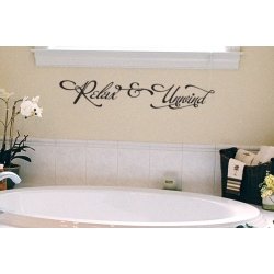 Relax & Unwind XMAS Year end Party Lettering Removable wall Vinyl sticker decal
