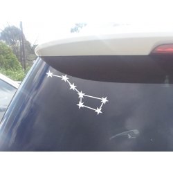 Big Dipper North Seven Star Car Sign 7yrs + Outdoor Decal Vinyl Sticker