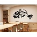 Fish Skeleton Modern Art Wall Tattoo Feature Wall Decal Vinyl Sticker
