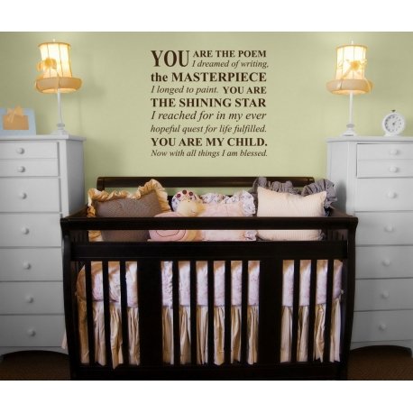 You are the Poem I dreamed of Writing Nursery Quote Wall Art Vinyl Decal Sticker