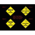 Brothers Sisters on Board Baby Kids Safety Sign Car Decal Vinyl Sticker