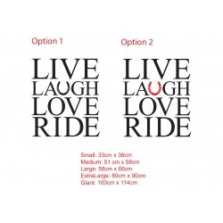 Live Laugh Love Ride horse lover Wall Quote Lettering Decor Vinyl decal sticker