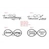 Forever Young Love Eternity Symbol Inspirational Quote Wall Bedroom Vinyl Decal Sticker