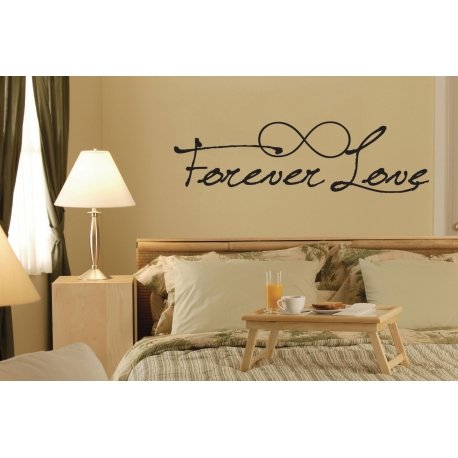 Forever Young Love Eternity Symbol Inspirational Quote Wall Bedroom Vinyl Decal Sticker