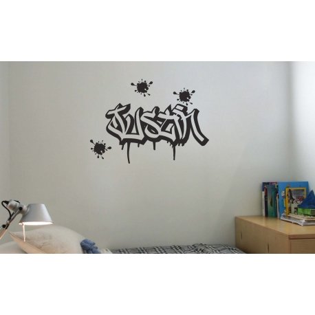 Graffiti Dripping Splatter Personalised Name Word Wall Door Vinyl Decals Sticker
