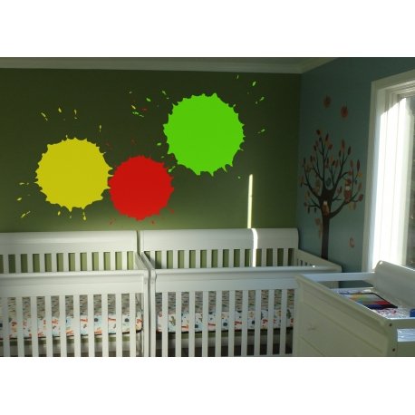 Splish Splat Splash Ink Paint Splatter wall decal Sticker Removable Nursery