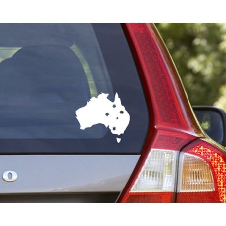 Aussie Australia Map Southern Cross Star Sign Car Boat Decal Vinyl Sticker