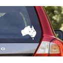 Aussie Australia Map Southern Cross Star Sign Car Boat Decal Vinyl Sticker