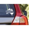 NZ Aussie Australia Map Silver Fern Sign Car Boat UTE Truck Decal Vinyl Sticker