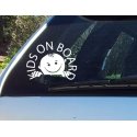 Kids Baby on Board Baby Face Safety Sign for Car Decal Vinyl Sticker