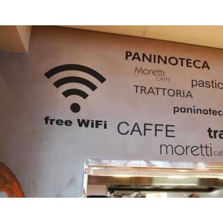 Free Wi-Fi Wifi Zone Sign Wireless Internet sign Logo Vinyl Sticker Decal Shop