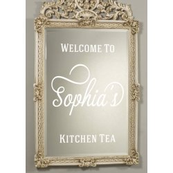 Custom Birthday Anniversary Kitchen Tea Party Event Welcome Sign Decal Sticker