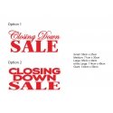 Removable Closing Down SALE Sign Vinyl Sticker Decal Retail SHOP Wall Window