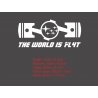 The world is flat 4 Boxer Pistons Engine Subaru Vinyl Sticker Funny Car Decal