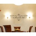 Joshua 24:15 AS FOR ME AND MY HOUSE WE WILL SERVE THE LORD BIBLE QUOTE ART WALL VINYL DECAL