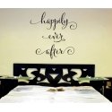 Happily Ever After Love Wedding Bedroom Sign Wall Decal Sticker Removable