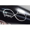 Custom Names Infinity Symbol Infinite Love Outdoor Car Bike Sign Decal Sticker