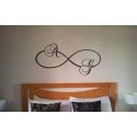 Infinity eternity Symbol Initials Name Wall Art Tattoo Decal Lettering Sticker