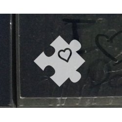 Love Autism Awareness Puzzle Pieces - Safety Sign Car Vinyl Decal Sticker