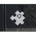 Love Support Autism Awareness Puzzle Pieces Safety Sign Car Vinyl Decal Sticker