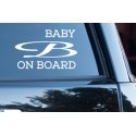 Personalized Baby Initial On Board Sign Car Decal Vinyl Sticker