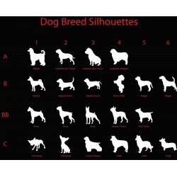 Dog Breed Silhouettes Chihuahua Terrier Hound Husky Pug CAR BOAT DECAL STICKER