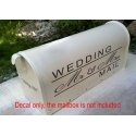 Mr & Mrs Wedding Mailbox Letter box Vinyl Decal Card Box Table Decoration Gift