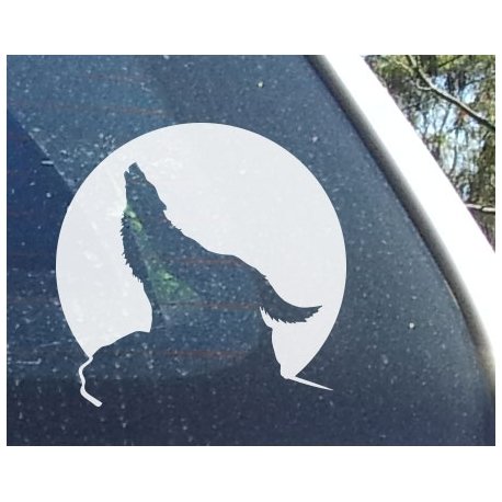 Howling Wolf at the Moon Car Window Boat Sticker Vinyl Decal 