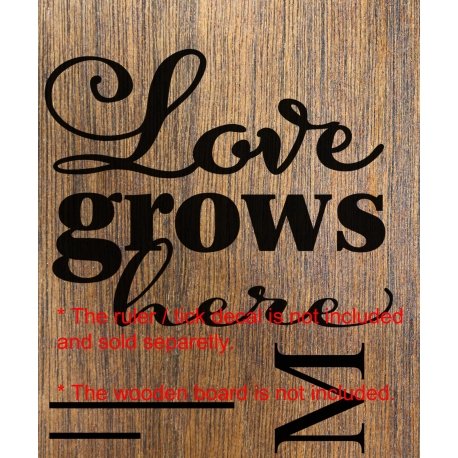 Love Grows Here Add-On Sticker Growth Chart Ruler Nursery Kids Vinyl Decal