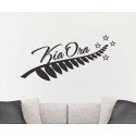 SILVER FERN Kia Ora NEW ZEALAND Maori WALL VINYL DECAL