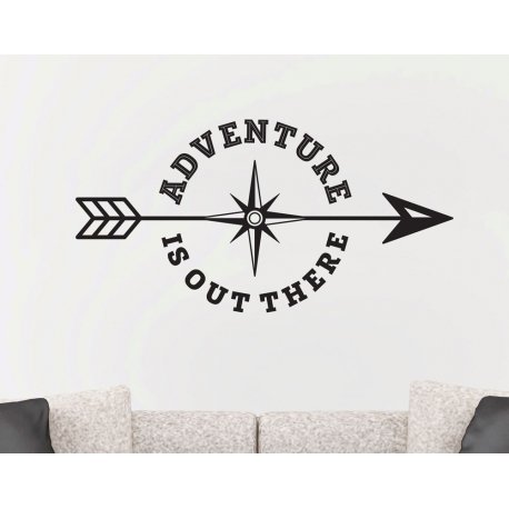 Adventure is out there Compass Steering Wheel Arrow Removable Wall Sticker Decal
