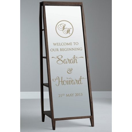 Wedding Engagement Welcome Sign Wall Mirror Sticker Removable Decal