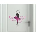 Ballerina Ballet Custom Name Door Sticker Personalized Decal Gift for Girl