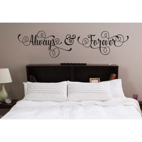 Always & Forever Love Honeymoon Bedroom Wall sticker Removable Decal