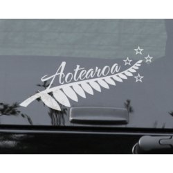Silver Fern Aotearoa Car Sticker Decal New Zealand Maori