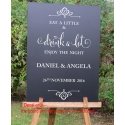 Custom Wedding Reception Sign Decal Sticker Removable Eat a Little Drink a lot