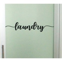 Laundry Room Door Glass Removable Vinyl Decal Sign Sticker