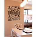 MARK 12:30-31 LOVE THE LORD YOUR GOD WITH ALL YOUR HEART Bible Quote Wall Decal Sticker