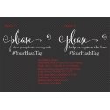 Custom Please Share the Photo w/ Hashtag Wedding Sign Sticker Decal Wall Mirror