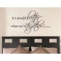it's always better when we're together Wedding Decor Decal Sticker Gift
