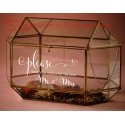 Please Leave your wishes to the New Mr. & Mrs. Wedding Wishing Well Sign Sticker Decal Mirror