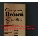 Custom Our Growing Grandkids Add-On Sticker Growth Chart Ruler Head Vinyl Decal