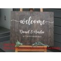 Custom Wedding Engagement Anniversary Welcome Sign Sticker Decal Party Removable