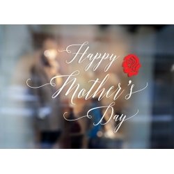 Happy Mother's Day Wall & Window Stickers Mother Decal Shop Window Display