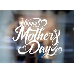 Happy Mother's Day Wall & Window Stickers Mother Decal Shop Window Display