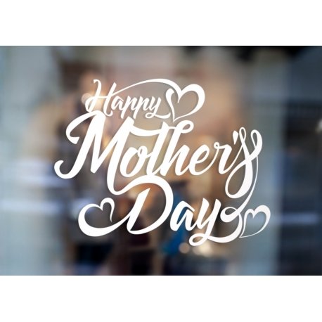 Happy Mother's Day Wall & Window Stickers Mother Decal Shop Window Display