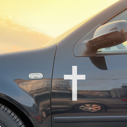 Latin Simple Cross Gothic Decal – for Car, Bike, Window & Wall